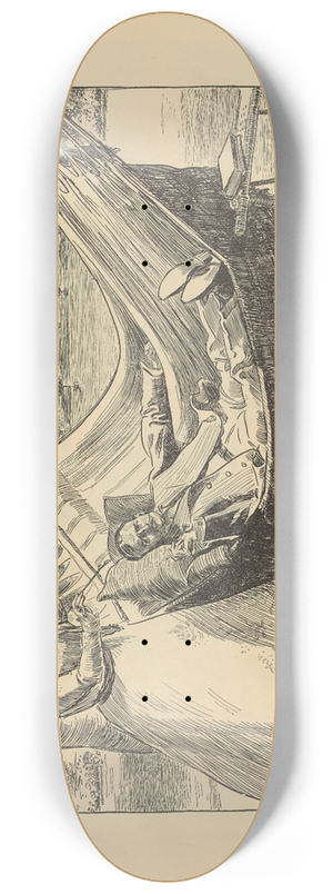 Charles Dana Gibson - Honeymooning 8.25 inch art skate deck