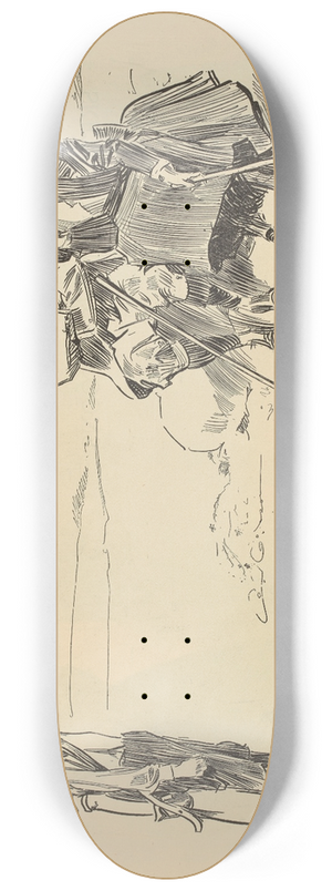 Charles Dana Gibson - Is a caddy always necessary 8.25 inch art skate deck
