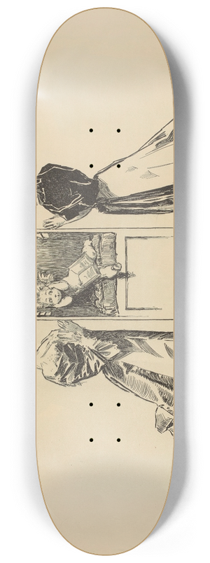 Charles Dana Gibson - Lenten confessions 8.25 inch art skate deck