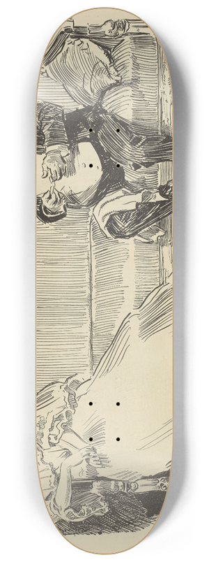 Charles Dana Gibson - Lifes vaudeville 8.25 inch art skate deck