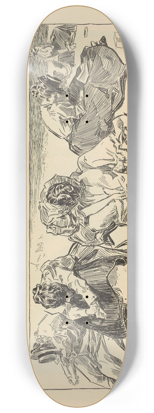 Charles Dana Gibson - Marooned 8.25 inch art skate deck