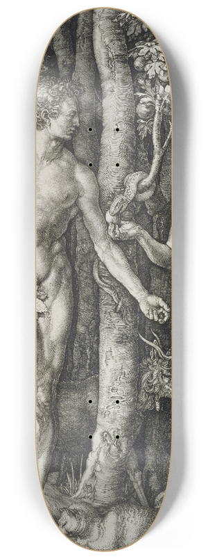 Albrecht Drer - Adam and Eve (The Fall of Man) 8.25 inch art skate deck