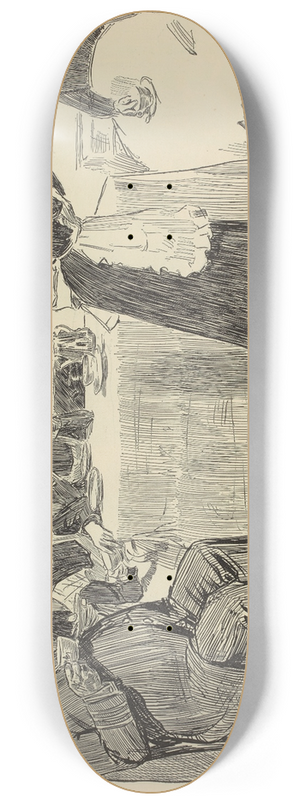 Charles Dana Gibson - Studies in expression 8.25 inch art skate deck