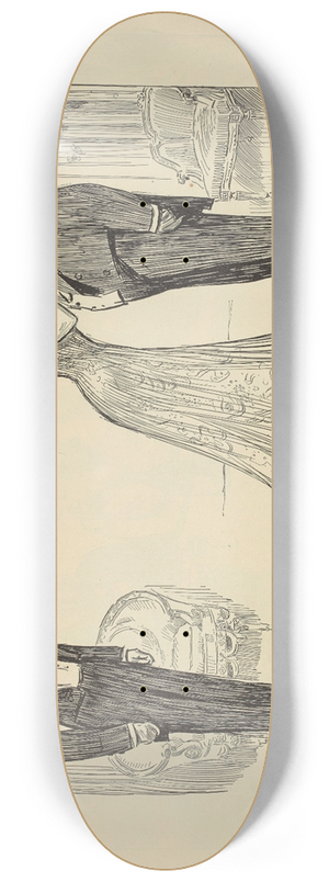 Charles Dana Gibson - Studies in expression. While Uncle Joe has his tie fixed 8.25 inch art skate deck