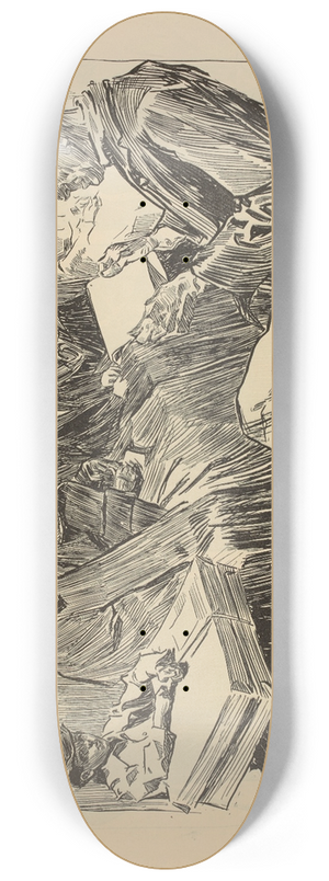 Charles Dana Gibson - The cable car 8.25 inch art skate deck