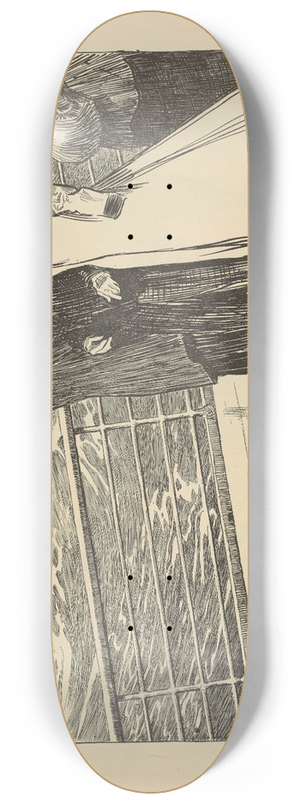 Charles Dana Gibson - The first day out 8.25 inch art skate deck