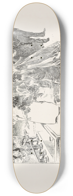 Charles Dana Gibson - The Hopewell-Bonds Abroad 8.25 inch art skate deck