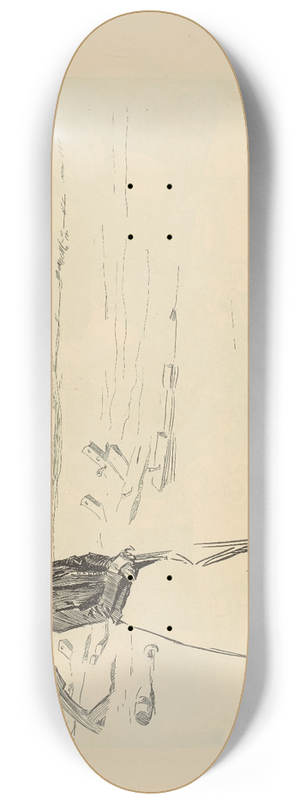 Charles Dana Gibson - The lass that loved a sailor 8.25 inch art skate deck