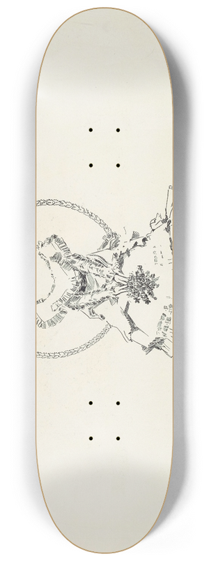 Charles Dana Gibson - The maiden and the mistletoe 8.25 inch art skate deck