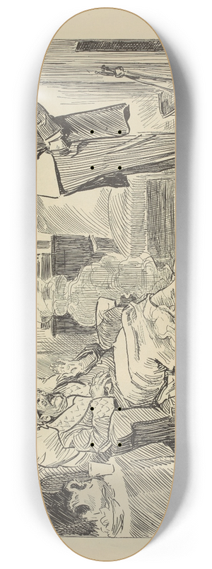 Charles Dana Gibson - The morning after 8.25 inch art skate deck