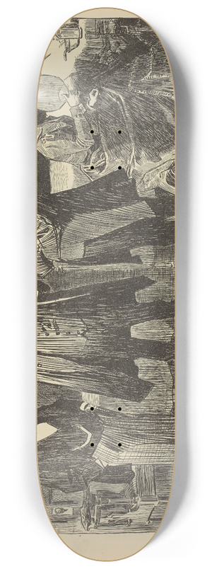 Charles Dana Gibson - The next morning 8.25 inch art skate deck