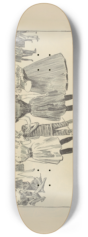 Charles Dana Gibson - The overworked American father 8.25 inch art skate deck