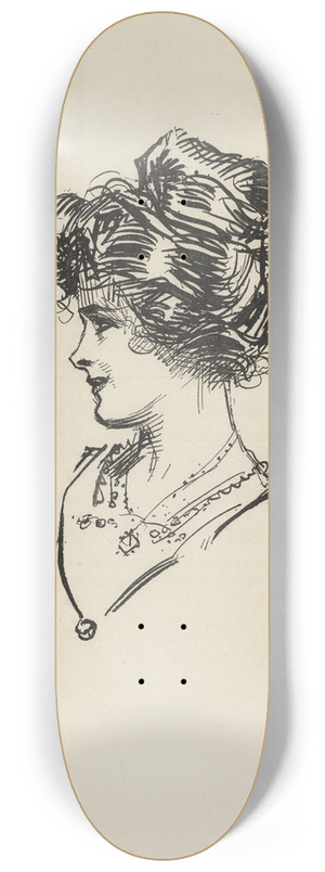 Charles Dana Gibson - Untitled 8.25 inch art skate deck