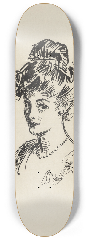 Charles Dana Gibson - Untitled 8.25 inch art skate deck
