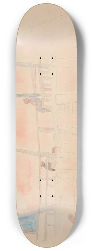 Charles Demuth - Pier With FourFigures 8.25 inch art skate deck