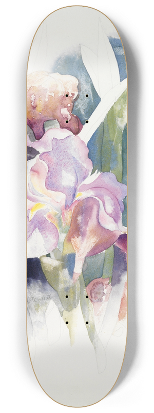 Charles Demuth - Purple Iris 8.25 inch art skate deck