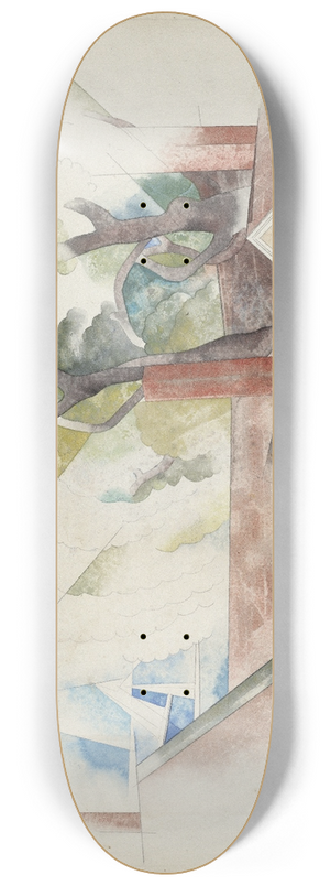 Charles Demuth - Rooftops and Trees 8.25 inch art skate deck