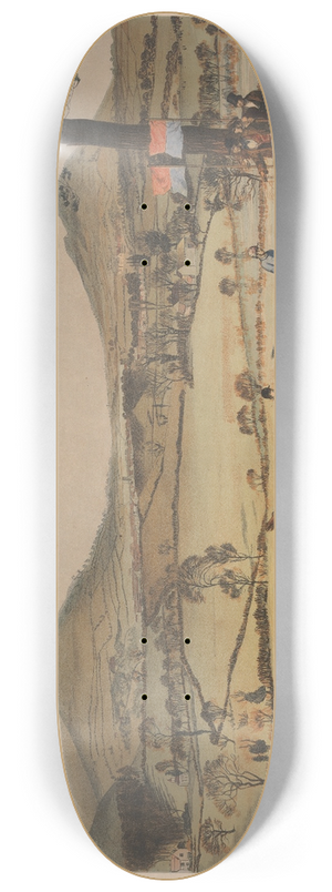 Charles Denton - Abergavenny Steeple Chase: Taking the Wall : Pontiff, General, Thurgarton, Dearest Mae, Ploughboy 8.25 inch art skate deck