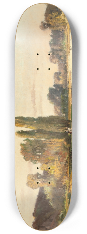 Charles Edouard Du Bois - Path Along the Shore 8.25 inch art skate deck