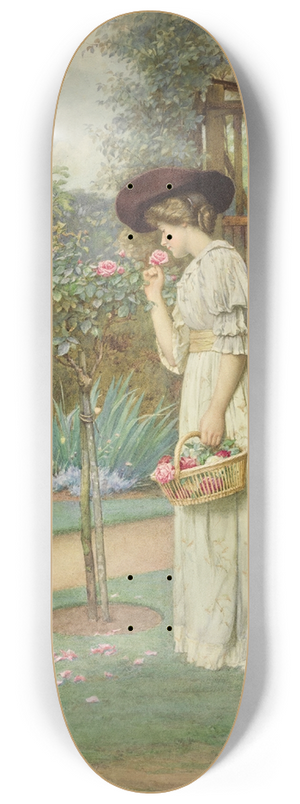 Charles Edward Wilson - Roses in Bloom 8.25 inch art skate deck