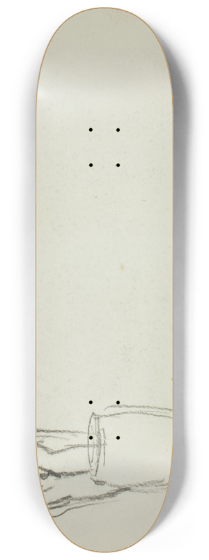 Charles Emile Jacque - Man Bending Over 8.25 inch art skate deck