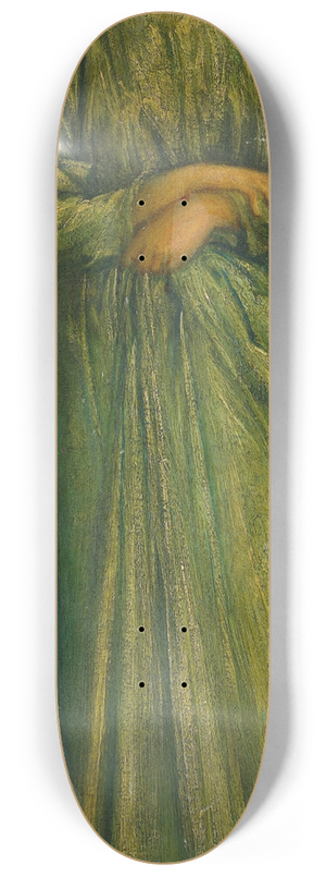 Charles Fairfax Murray - A woman in green drapery 8.25 inch art skate deck