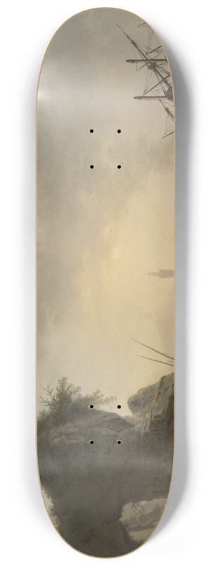 Charles F. de Lacroix - Sdliche Kstenlandschaft am Morgen 8.25 inch art skate deck