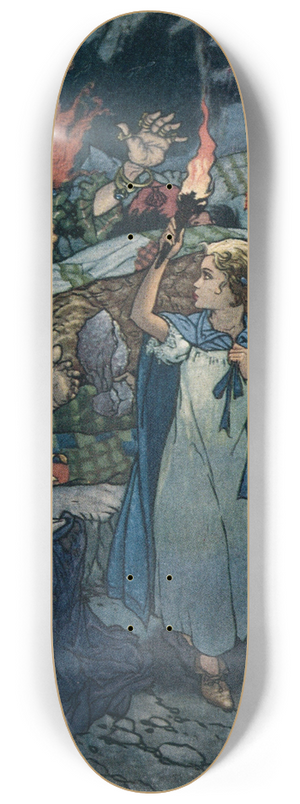 Charles Folkard - The queen gave a growl and sat up in bed 8.25 inch art skate deck
