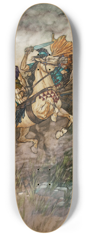 Charles Folkard - These Two Brave Men Met and Fought 8.25 inch art skate deck