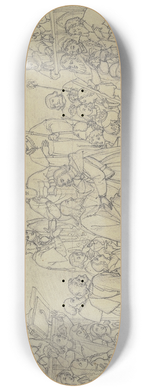 Franz Pforr - Die Vershnung Kaiser Ottos des Groen mit seinem Bruder Heinrich 8.25 inch art skate deck