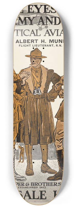 Charles Frederick Peters - The eyes of the army & navy practical aviation 8.25 inch art skate deck