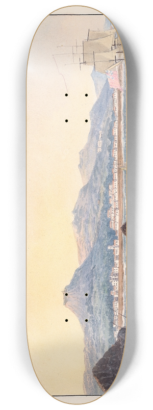 Charles Hamilton Smith - Villa Franca and Harbour 8.25 inch art skate deck