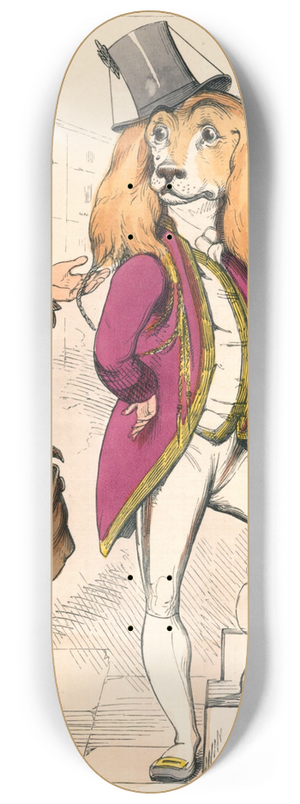 Charles Henry Bennett - The Dog And The Wolf 8.25 inch art skate deck