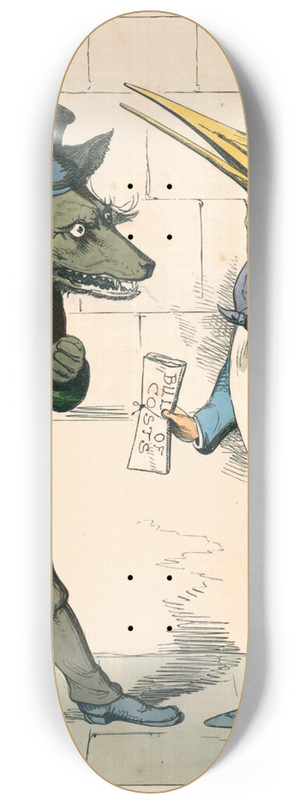 Charles Henry Bennett - The Wolf And The Crane 8.25 inch art skate deck