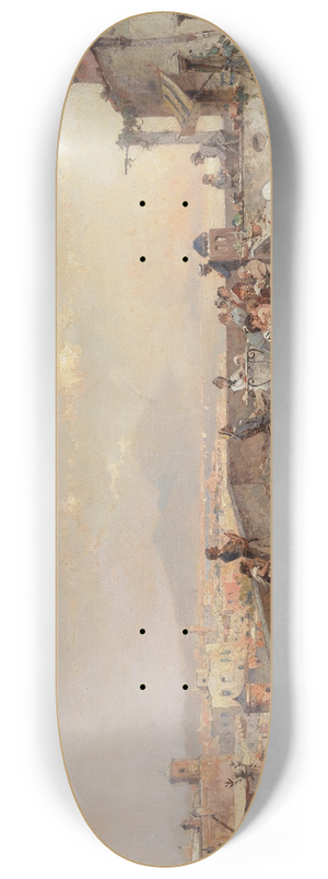 Franz Richard Unterberger - Evening festivities, Bay of Naples, Mount Vesuvius in the distance 8.25 inch art skate deck Franz Richard Unterberger - Evening festivities, Bay of Naples, Mount Vesuvius in the distance 8.25 inch art skate deck