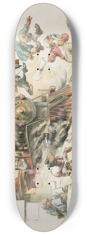 Charles Jay Taylor - They cant hold up this train! 8.25 inch art skate deck