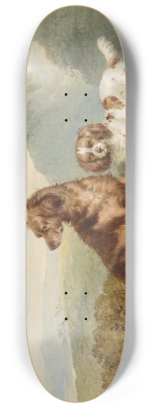 Charles Jones - Two dogs 8.25 inch art skate deck