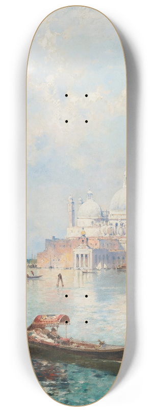 Franz Richard Unterberger - Santa Maria Della Salute On The Grand Canal 8.25 inch art skate deck