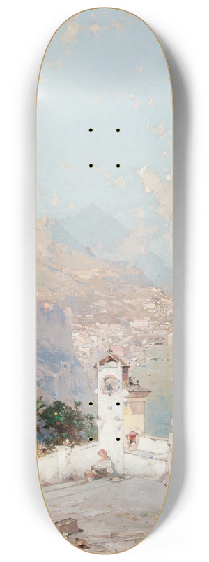 Franz Richard Unterberger - The Amalfi coast 8.25 inch art skate deck