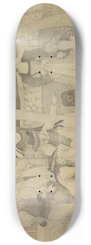 Charles Laval - Petanque Players in Brittany 8.25 inch art skate deck