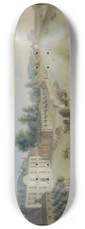 Charles-Lopold Grevenbroeck - Vue du Chteau de la Muette avec larrive du Roi 8.25 inch art skate deck