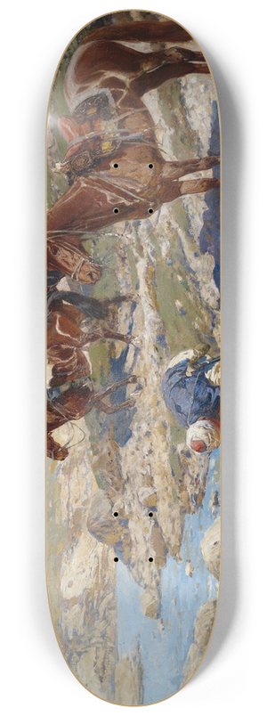 Franz Roubaud - Circassian Horsemen at a River 8.25 inch art skate deck
