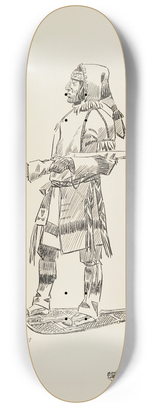 Charles Marion Russell - The Cree Indian 8.25 inch art skate deck