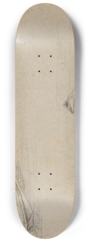 Charles Meryon - Two Boats for LAbside de Notre-Dame de Paris 8.25 inch art skate deck