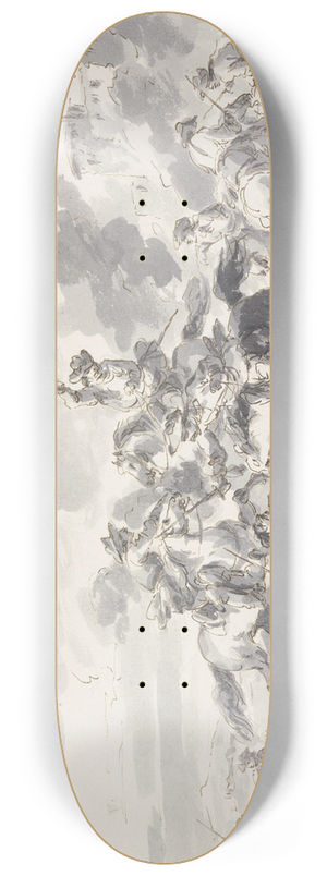 Charles Parrocel - Reitergefecht, rechts eine Burg 8.25 inch art skate deck