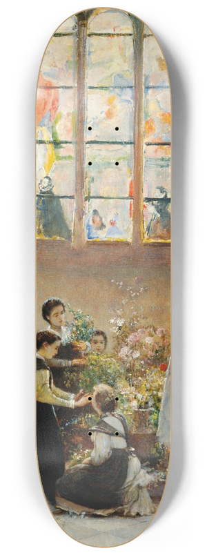 Franz Russ the younger - Fest St. Maria in einer Kirche in Venedig 8.25 inch art skate deck