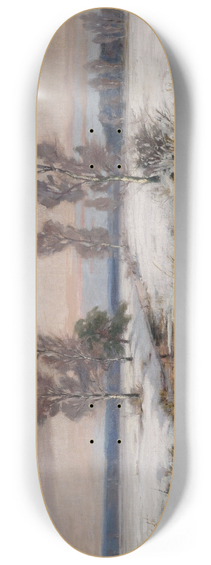 Franz Schreyer - Winterliche Bachlandschaft 8.25 inch art skate deck