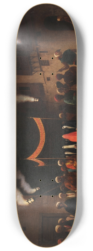 Charles Thodore Frre - Noce arabe au Caire 8.25 inch art skate deck