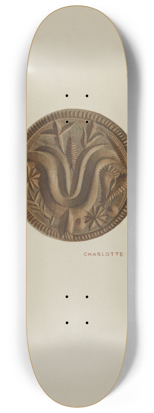 Charlotte Angus - Pa. German Butter Mold 8.25 inch art skate deck