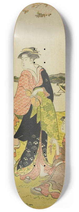 Chbunsai Eishi - Viewing Cherry Blossoms at Goten Hill 8.25 inch art skate deck
